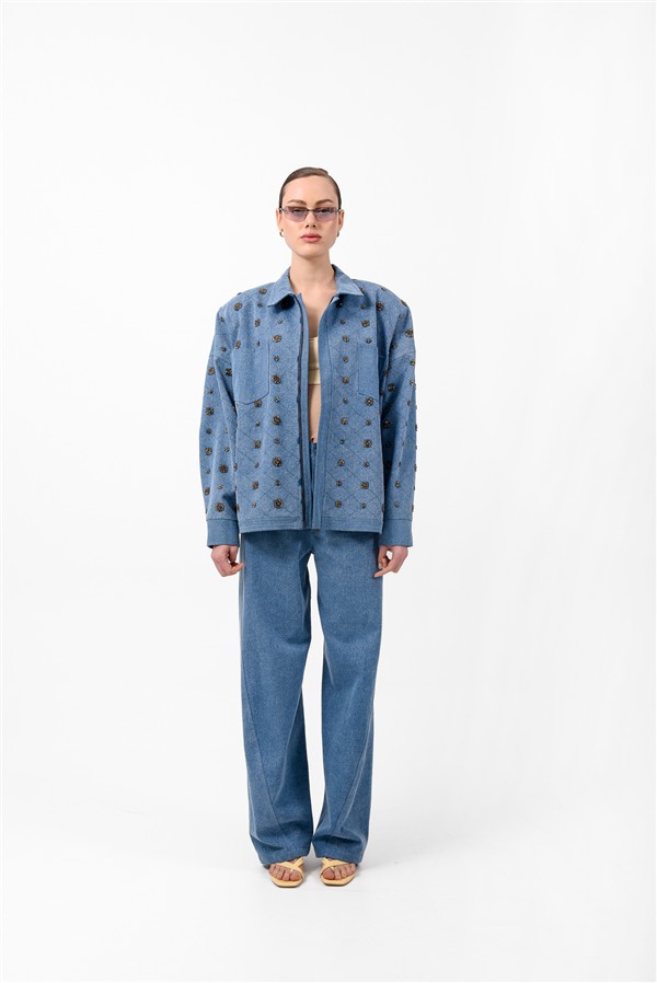 ARPYES AMBER JEAN JACKET BLUE