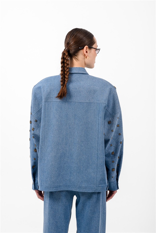 ARPYES AMBER JEAN JACKET BLUE