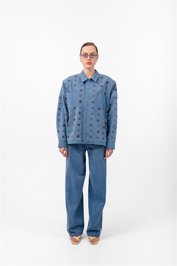 ARPYES AMBER JEAN JACKET BLUE