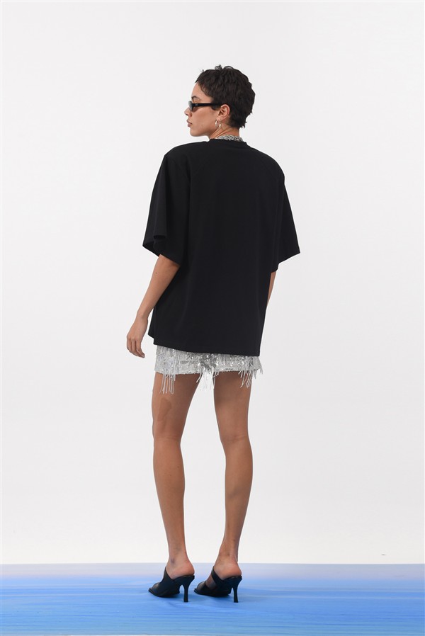 ARPYES CHECK IN T-SHIRT BLACK