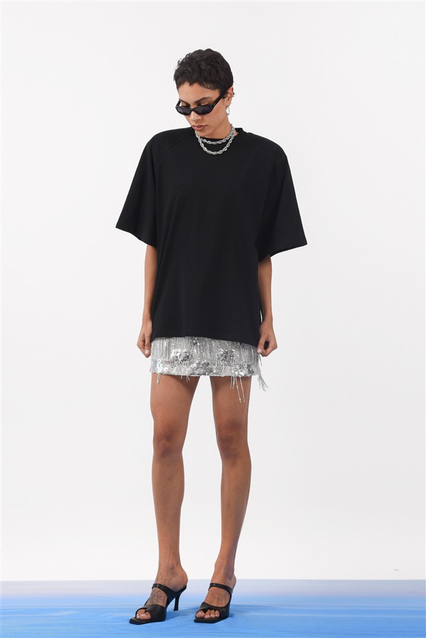ARPYES CHECK IN T-SHIRT BLACK