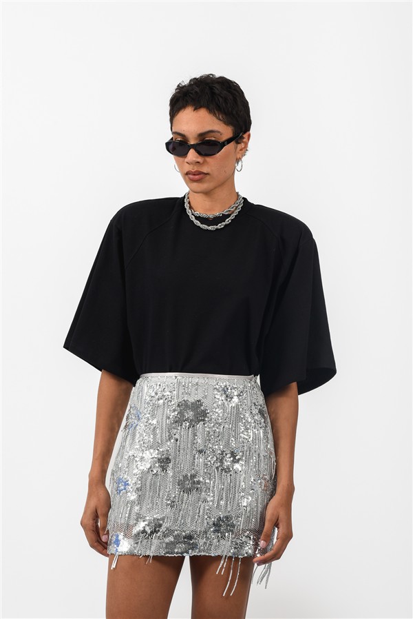 ARPYES CHECK IN T-SHIRT BLACK