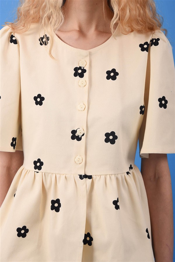 ARPYES DAISY BLOUSE BLACK