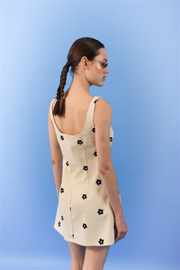 ARPYES DAISY MINI DRESS BLACK