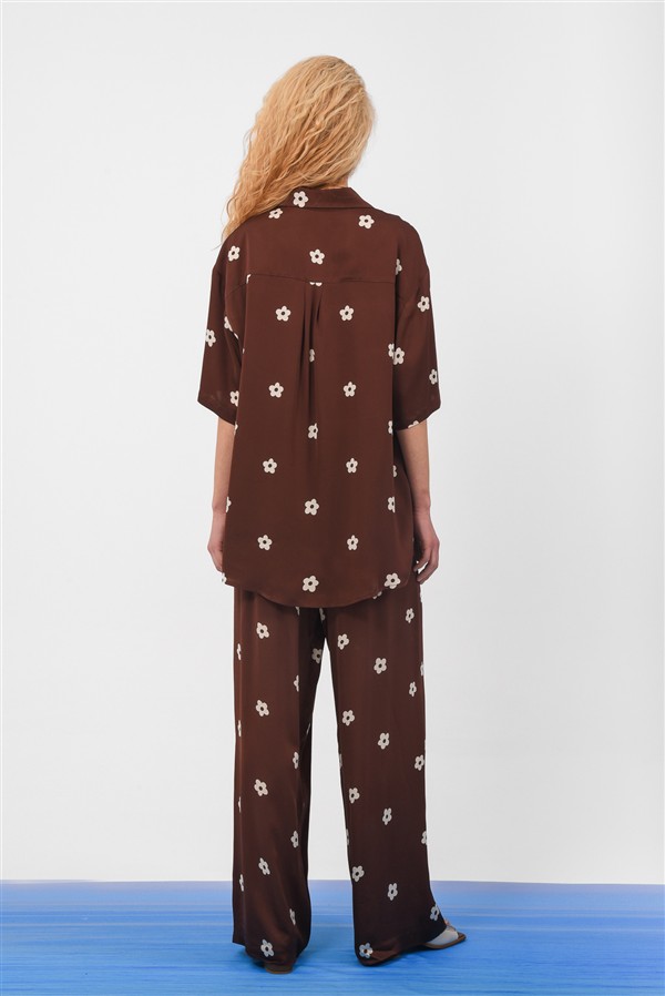 ARPYES DAISY SHIRT BROWN
