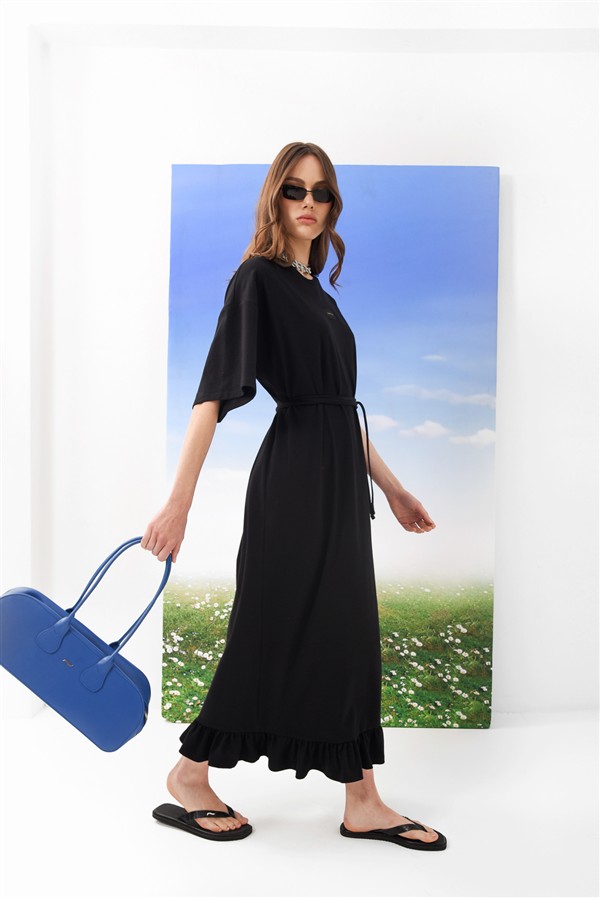 ARPYES EASY LIVING DRESS BLACK