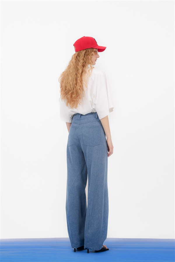 ARPYES FLOAT BARREL JEANS PANTS BLUE
