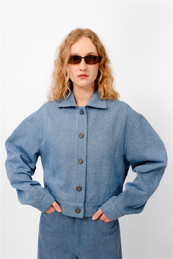 ARPYES FLOAT JEAN JACKET BLUE
