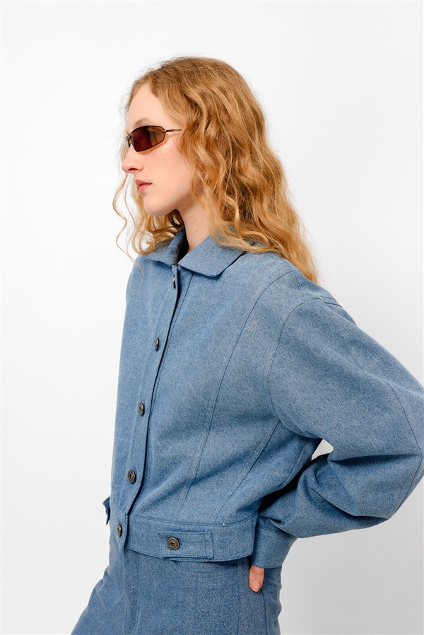 ARPYES FLOAT JEAN JACKET BLUE