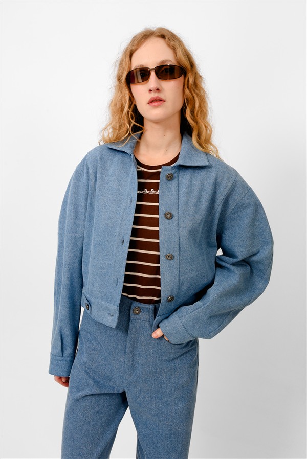 ARPYES FLOAT JEAN JACKET BLUE