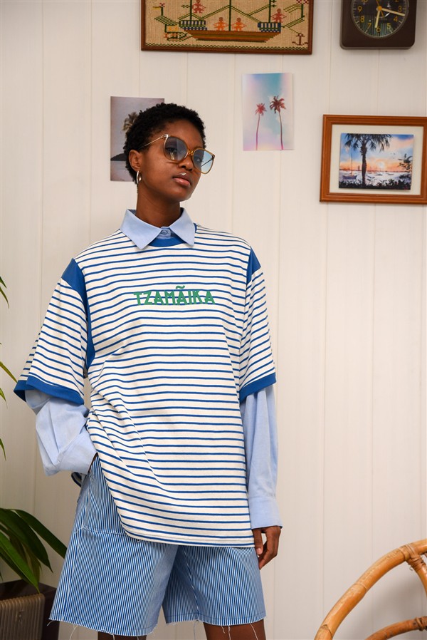 ARPYES JAMAICA T SHIRT BLUE