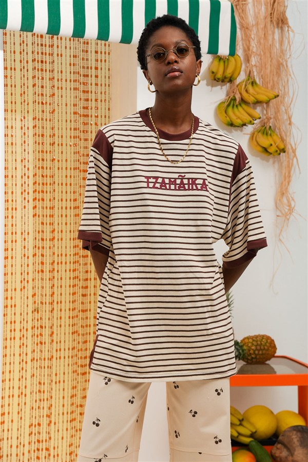 ARPYES JAMAICA T SHIRT BROWN