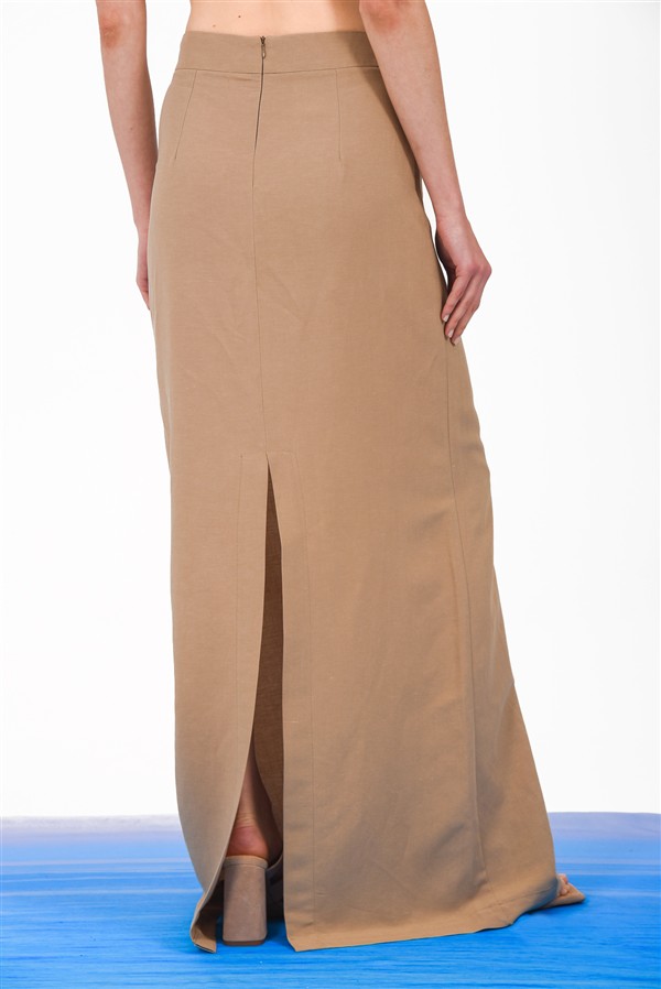 ARPYES JUNE MAXI SKIRT BEIGE