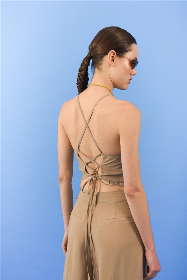 ARPYES JUNE TOP BEIGE