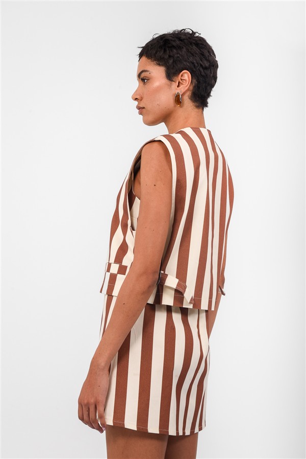 ARPYES MAUI VEST BROWN