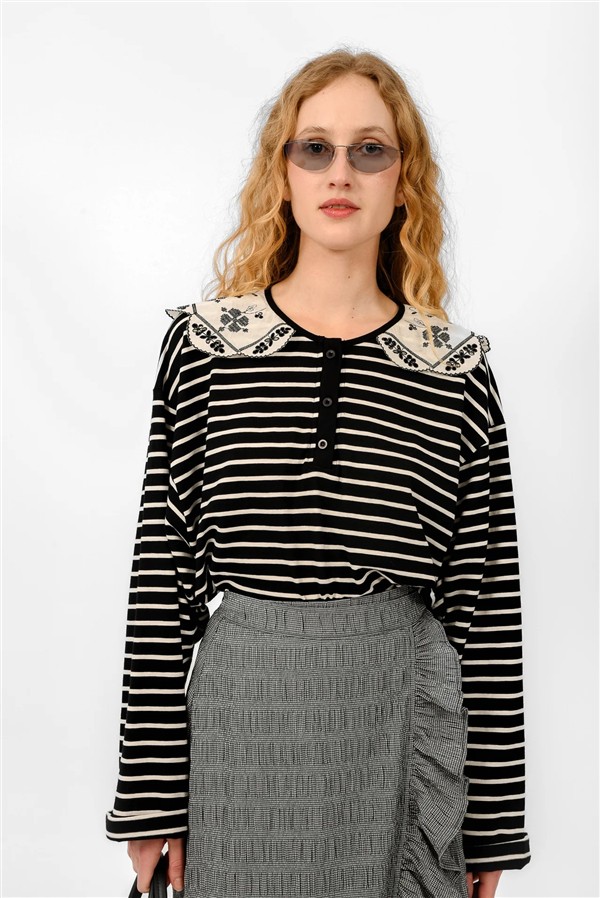 ARPYES MELODY BLOUSE BLACK