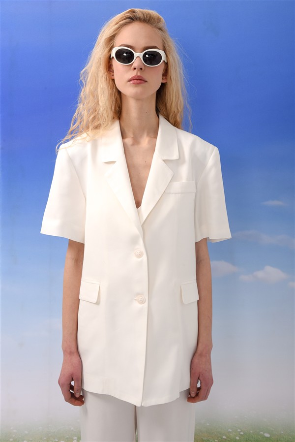 ARPYES MELTEMI BLAZER WHITE