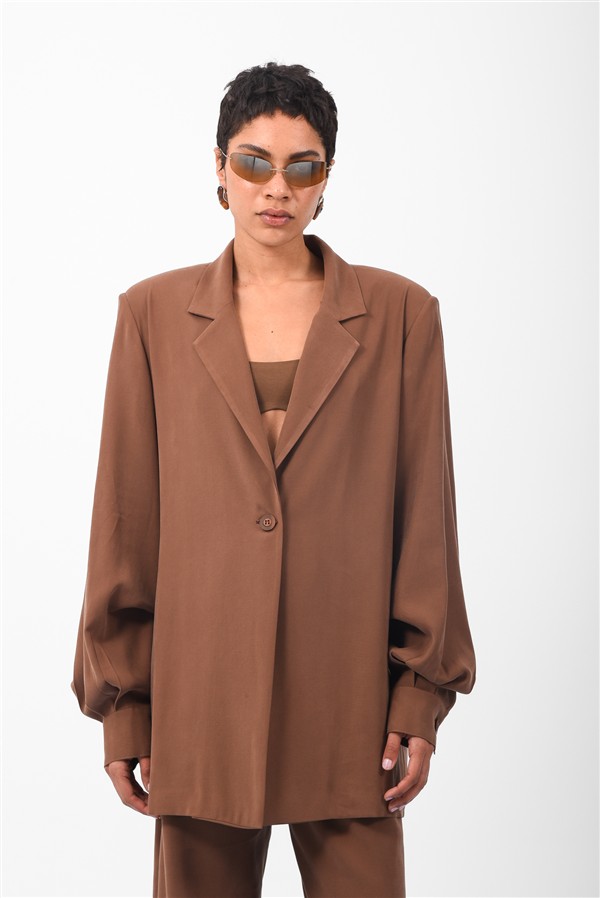 ARPYES NOA OVERSIZED BLAZER BROWN