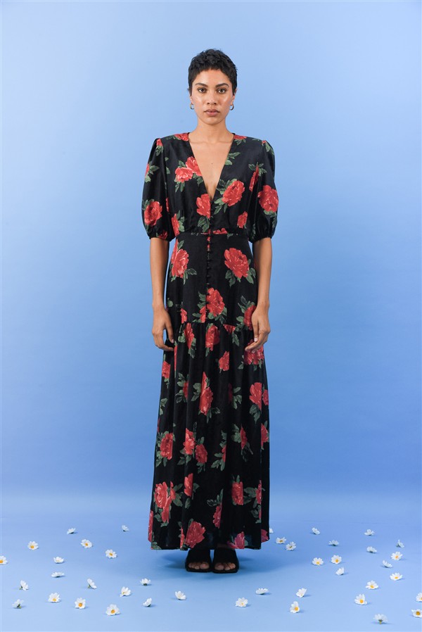 ARPYES OASIS LONG DRESS BLUE