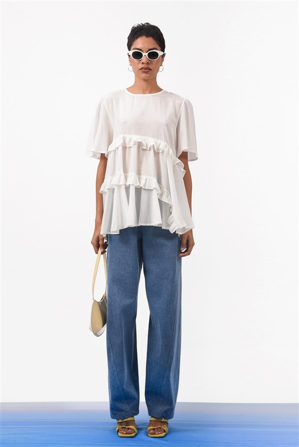 ARPYES OCEAN BLOUSE ECRU