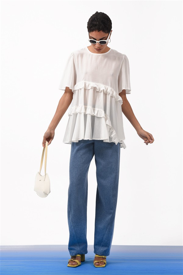 ARPYES OCEAN BLOUSE ECRU