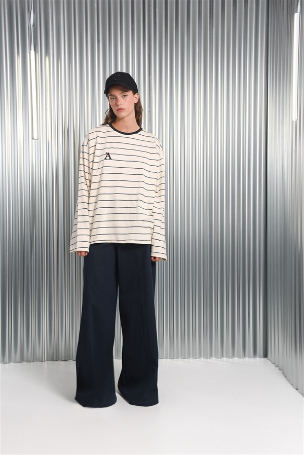 ARPYES OTZI WIDE LEG PANTS BLUE