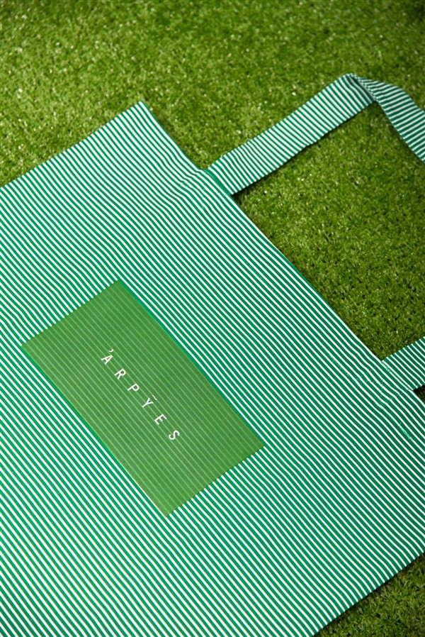 ARPYES RAGGAE TOTE BAG GREEN