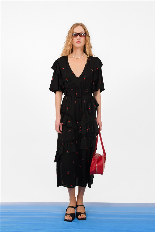 ARPYES RIVIERA DRESS BLACK