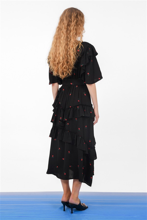 ARPYES RIVIERA DRESS BLACK