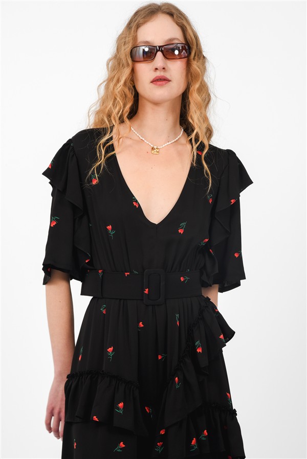 ARPYES RIVIERA DRESS BLACK