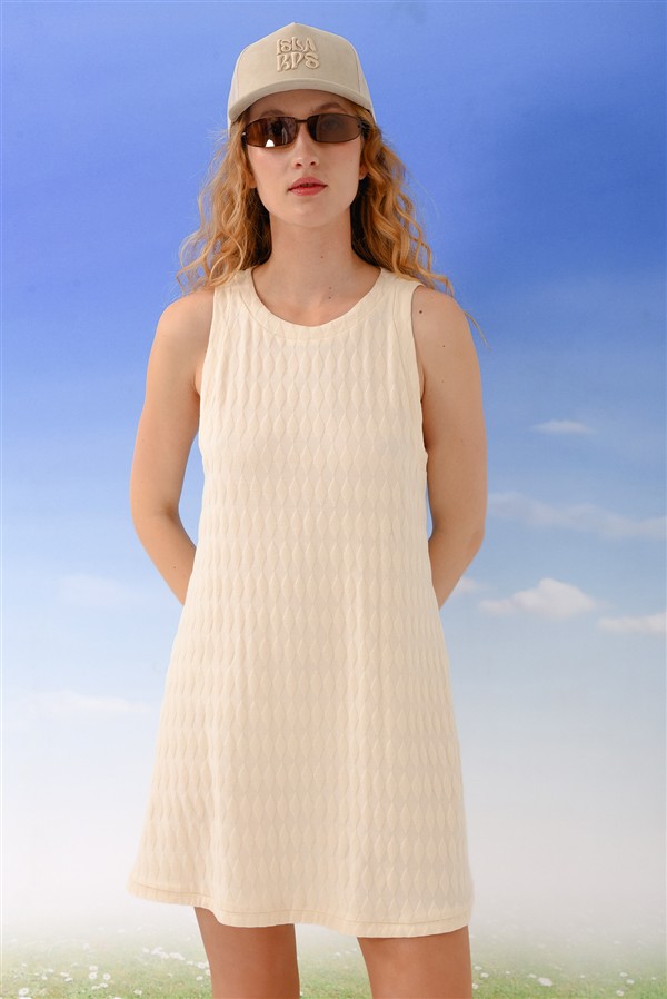 ARPYES SANDY MINI DRESS VANILLA
