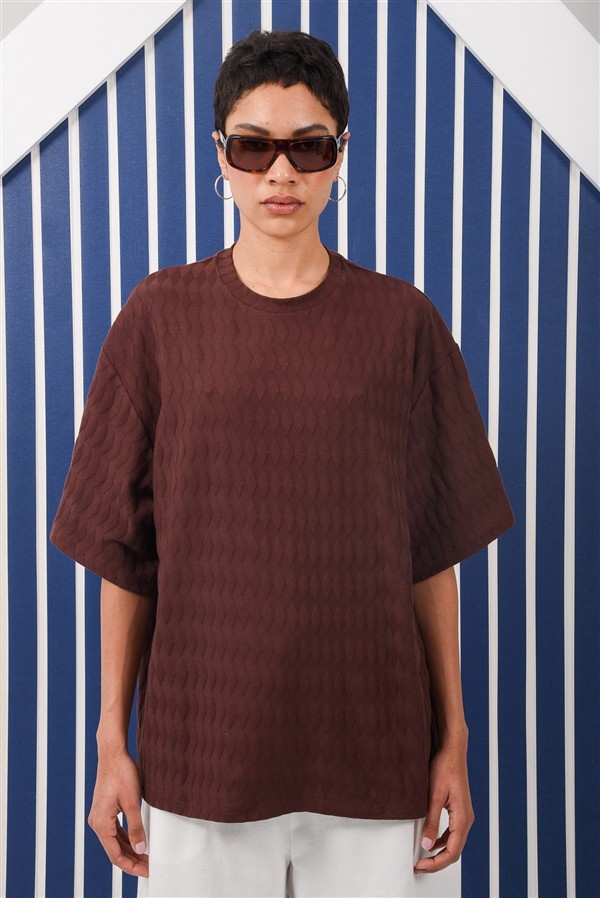 ARPYES SANDY OVERSIZED T-SHIRT BROWN