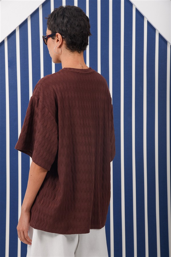 ARPYES SANDY OVERSIZED T-SHIRT BROWN