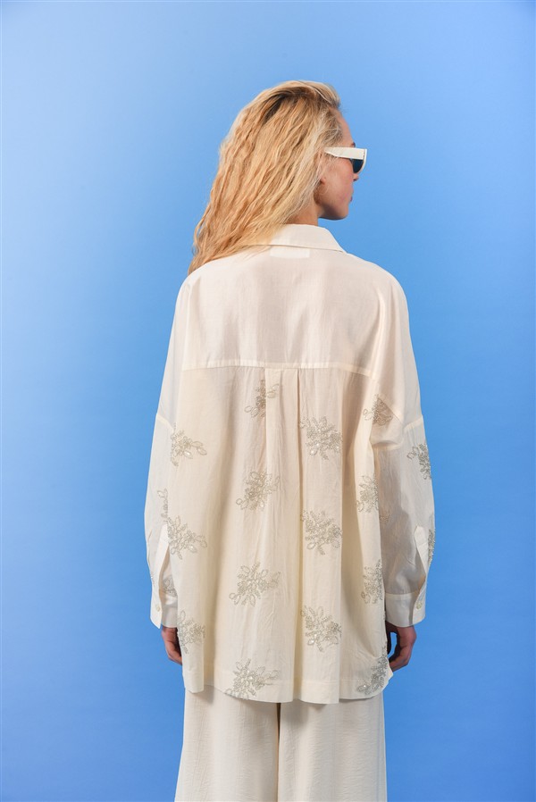 ARPYES SOLEIL OVERSIZED SHIRT WHITE