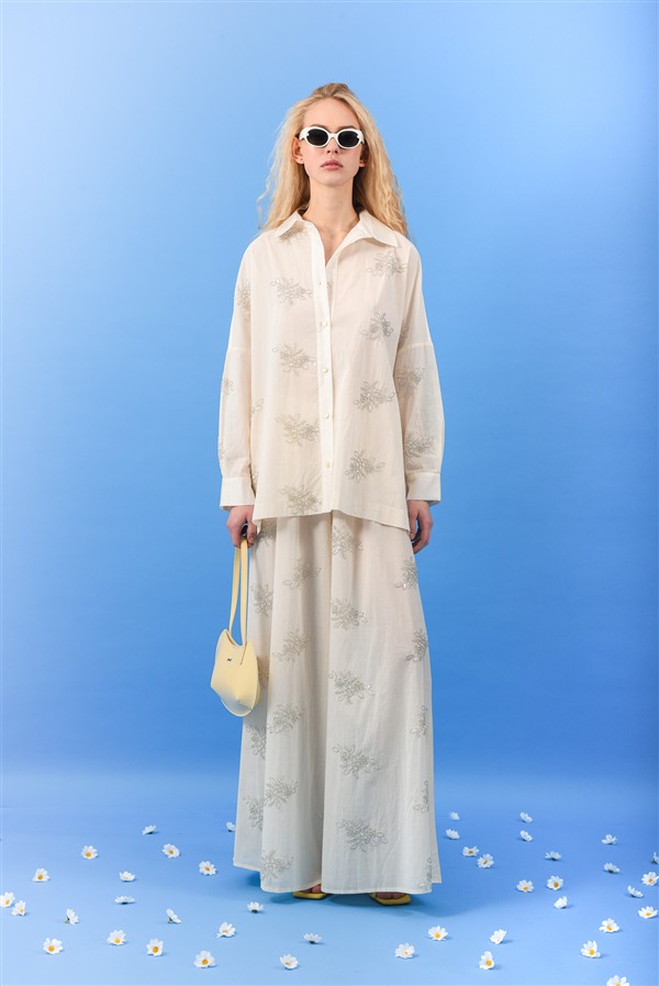 ARPYES SOLEIL OVERSIZED SHIRT WHITE