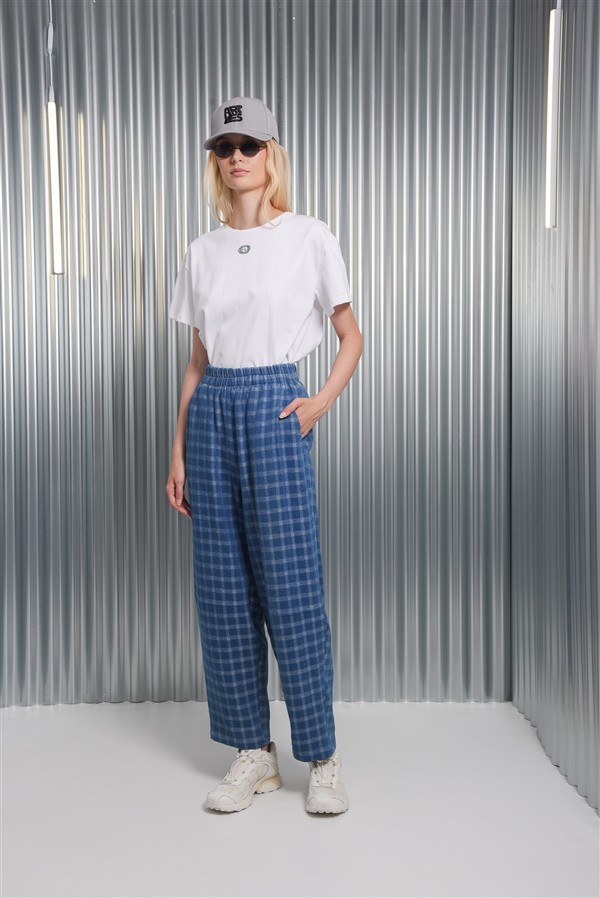 ARPYES SOLID PANTS BLUE