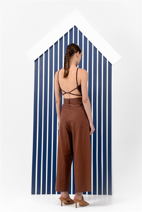 ARPYES SORA PANTS BROWN