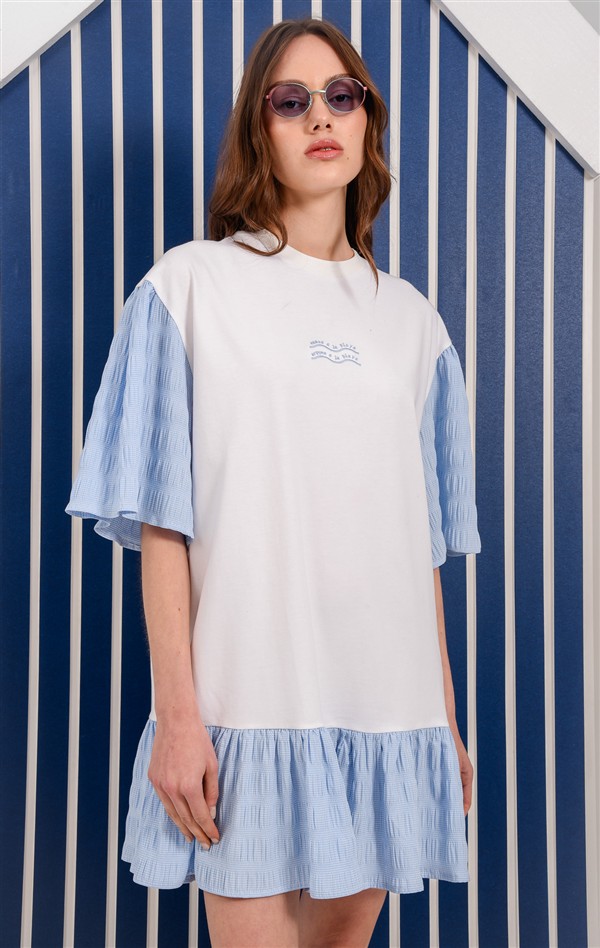 ARPYES VAMOS MINI DRESS LIGHT BLUE