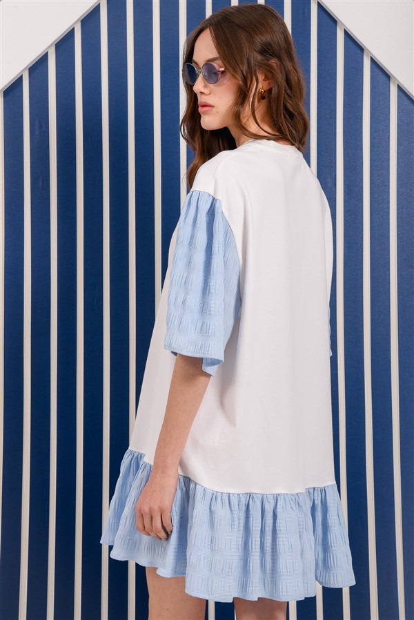 ARPYES VAMOS MINI DRESS LIGHT BLUE