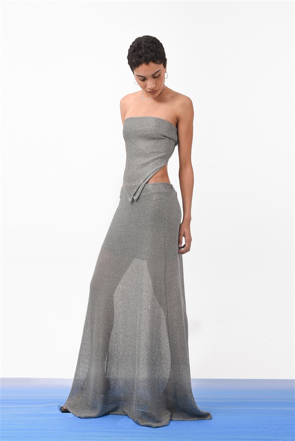 ARPYES ZURI SKIRT SILVER