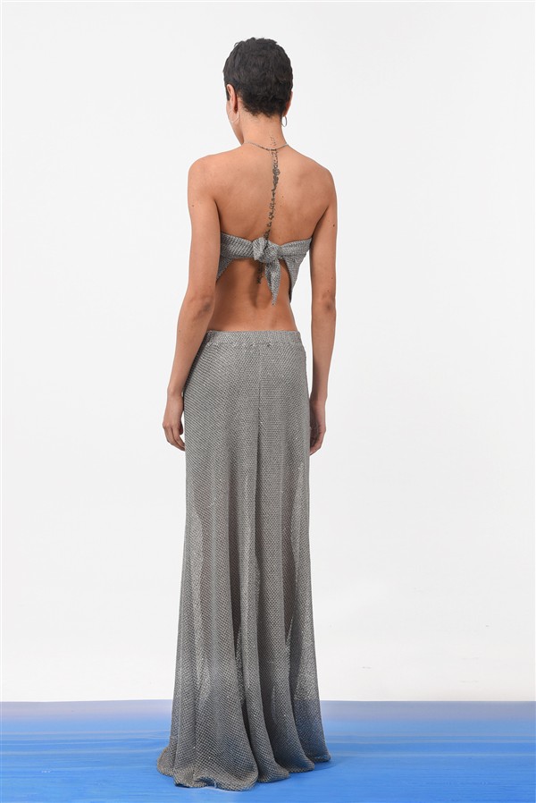 ARPYES ZURI SKIRT SILVER