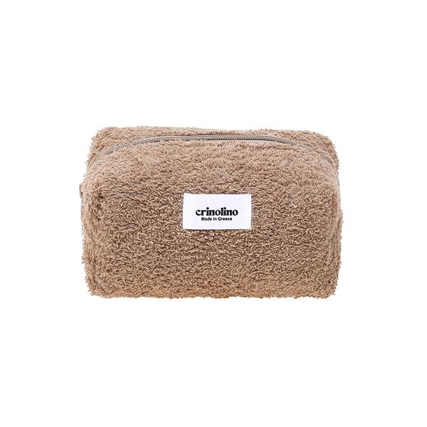 CRINOLINO BEIGE TERRY MAKEUP BAG MINI