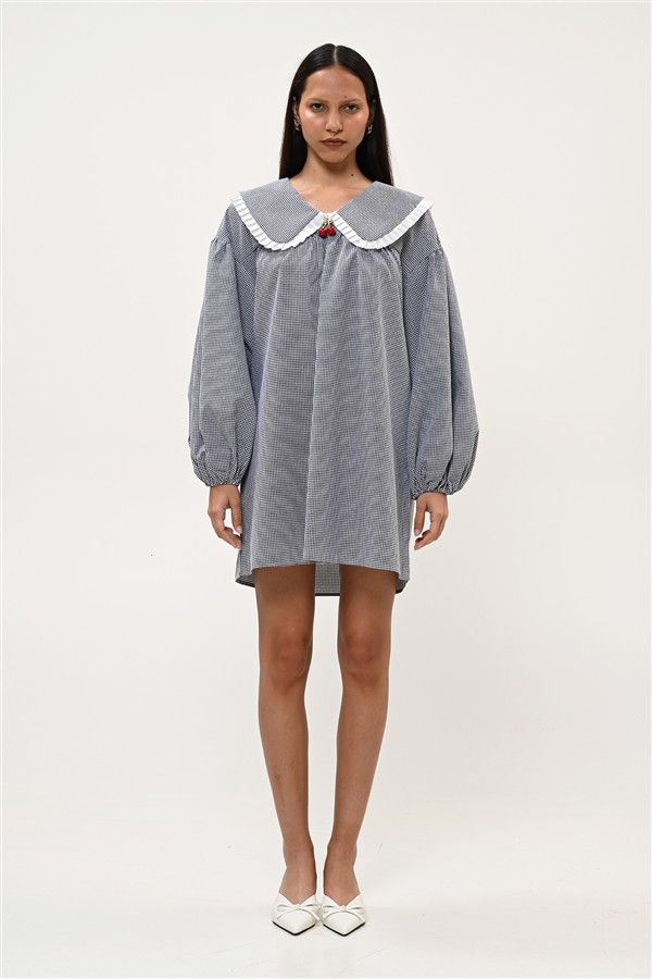 BOOM 001 CHERRY DRESS CHECK BLACK
