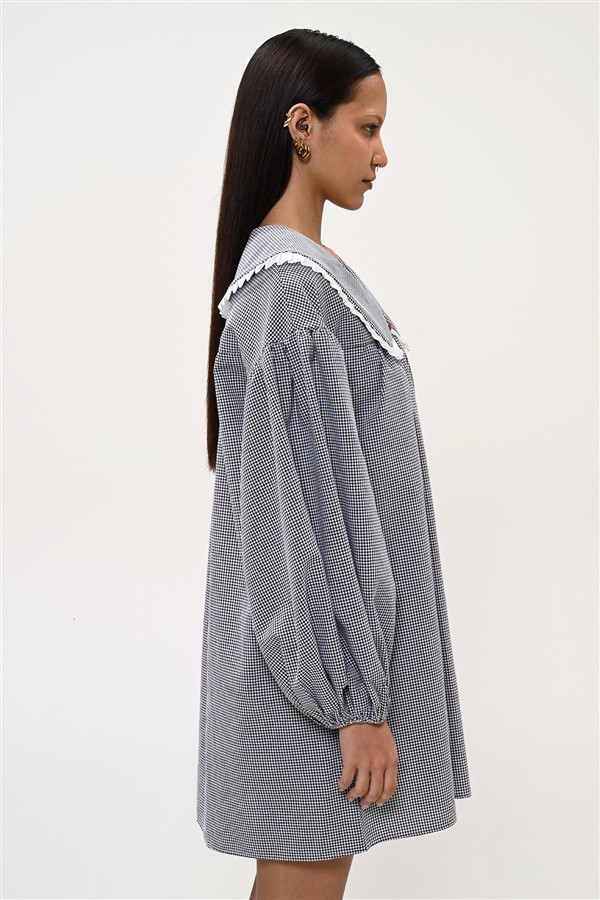 BOOM 001 CHERRY DRESS CHECK BLACK