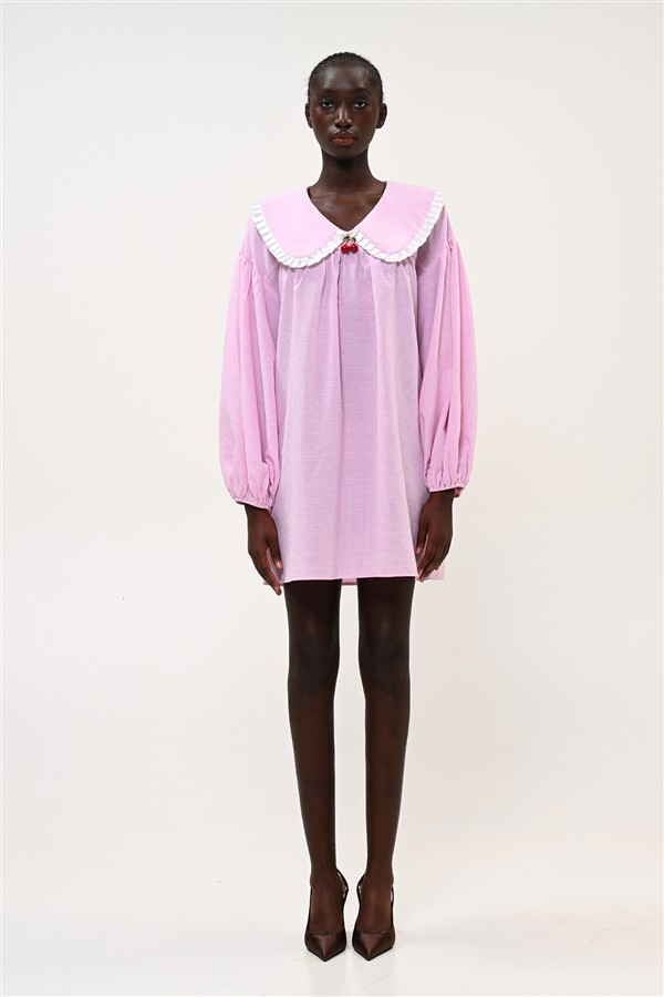 BOOM 001 CHERRY DRESS CHECK PINK
