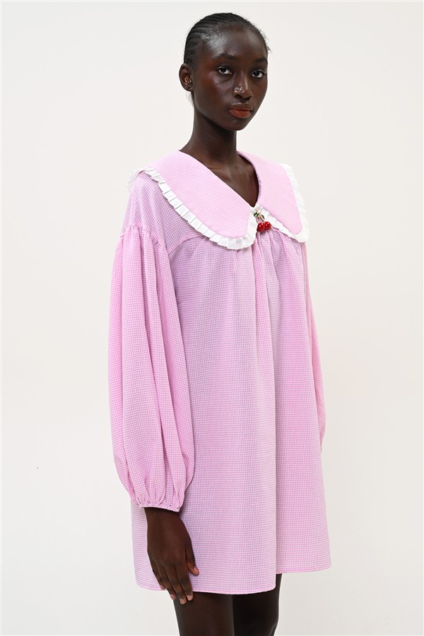 BOOM 001 CHERRY DRESS CHECK PINK