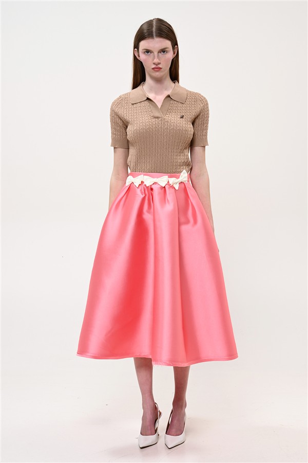 BOOM 002 BOW SKIRT CORAL