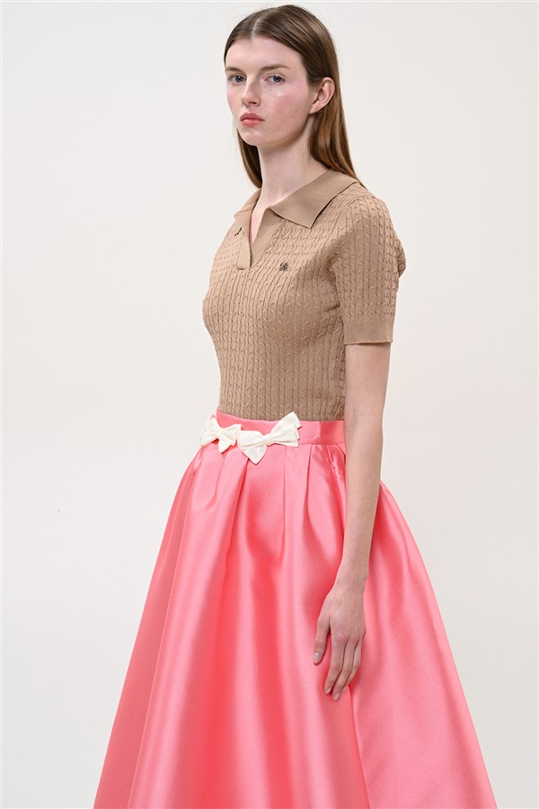 BOOM 002 BOW SKIRT CORAL