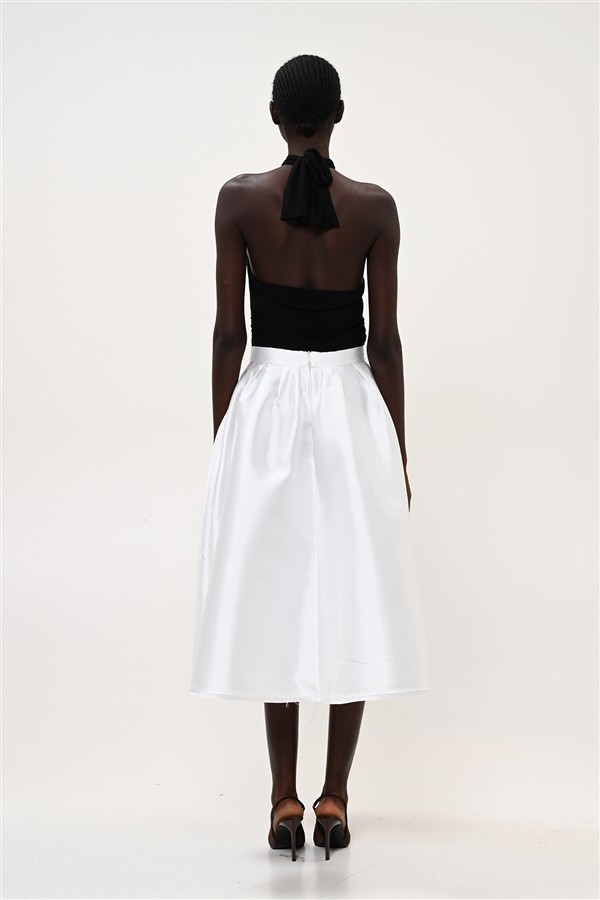BOOM 002 BOW SKIRT WHITE