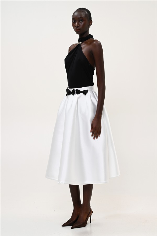 BOOM 002 BOW SKIRT WHITE